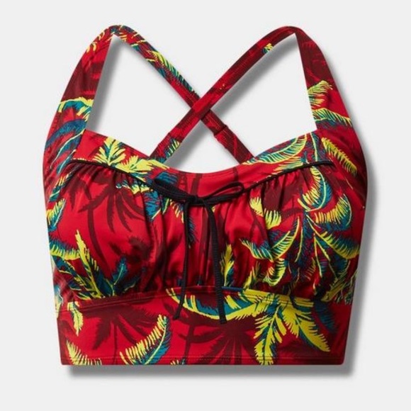 Torrid NWT Retro Wireless Ruched Cups Bikini Top and Bottom Set - Picture 6 of 9